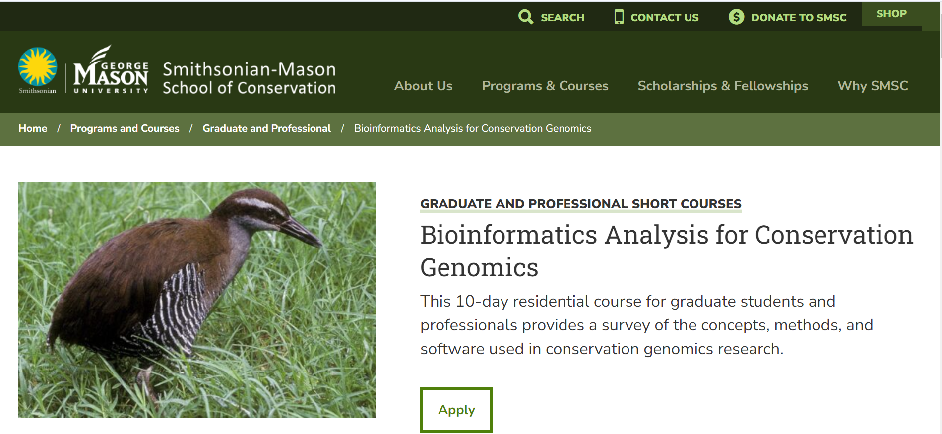 Bioinformatics Training at SMSC